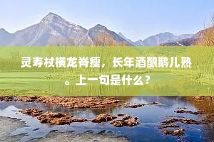 灵寿杖横龙脊瘦，长年酒酿鹅儿熟。上一句是什么？