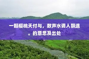 一颗樱桃天付与，数声水调人飘逸。的意思及出处