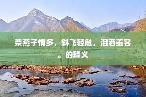 奈燕子情多,斜飞轻触,泪洒羞容。的释义 奈燕子情多,斜飞轻触,泪洒羞容。的释义