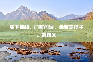 膝下称觞，门前问寝，幸有嵩谟子。的释义