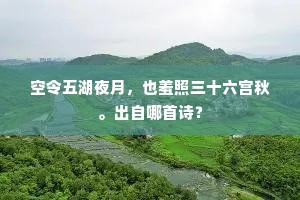 空令五湖夜月，也羞照三十六宫秋。出自哪首诗？