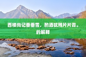西楼尚记垂垂雪，酌酒犹残片片霞。的解释