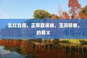 乱红自雨，正翠蹊误晓，玉洞明春。的释义
