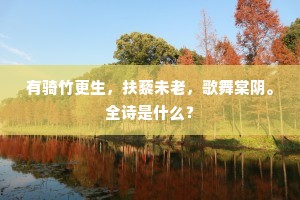 有骑竹更生，扶藜未老，歌舞棠阴。全诗是什么？
