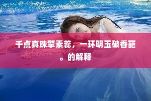 千点真珠擎素蕊，一环明玉破香葩。的解释