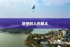 妙绝时人的释义