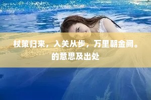杖策归来，入关从步，万里朝金阙。的意思及出处