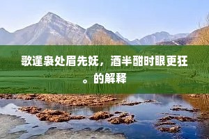 歌逢袅处眉先妩，酒半酣时眼更狂。的解释