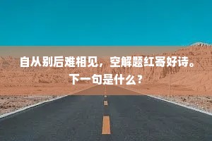自从别后难相见，空解题红寄好诗。下一句是什么？