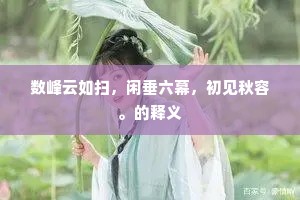 数峰云如扫，闲垂六幕，初见秋容。的释义