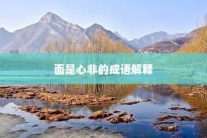 面是心非的成语解释