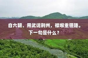 自六朝、用武诧荆州，襟喉重疆陲。下一句是什么？