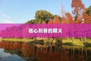 铭心刻骨的释义