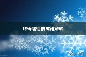 命俦啸侣的成语解释