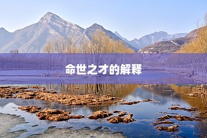 命世之才的解释