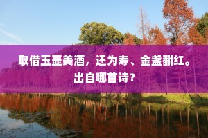 取借玉壶美酒，还为寿、金盏翻红。出自哪首诗？