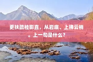 更扶疏桂影直，从岩底、上拂云梢。上一句是什么？