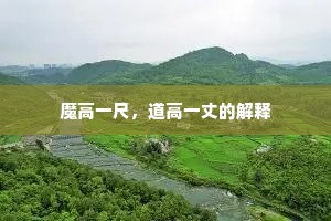 魔高一尺，道高一丈的解释
