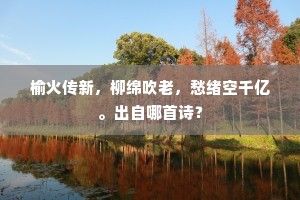 榆火传新,柳绵吹老,愁绪空千亿。出自哪首诗? 榆火传新,柳绵吹老,愁绪空千亿。出自哪首诗?