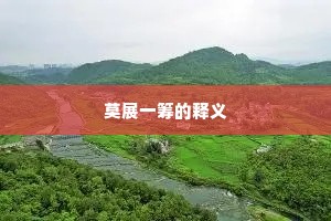 莫展一筹的释义