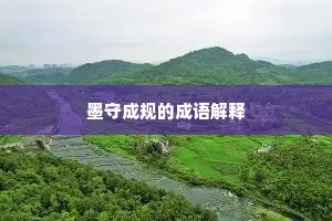 墨守成规的成语解释