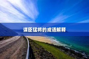 谋臣猛将的成语解释