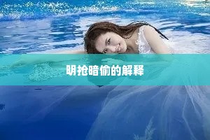 明抢暗偷的解释