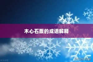 木心石腹的成语解释