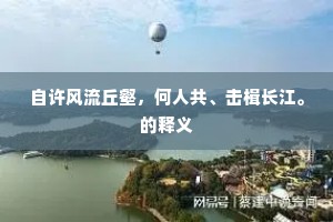 自许风流丘壑，何人共、击楫长江。的释义