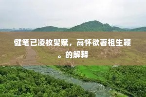 健笔已凌枚叟赋，高怀欲著祖生鞭。的解释