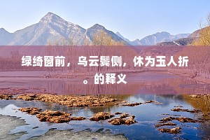 绿绮窗前，乌云鬓侧，休为玉人折。的释义