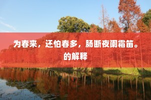 为春来，还怕春多，肠断夜阑霜笛。的解释