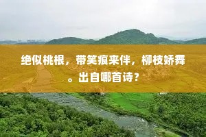 绝似桃根，带笑痕来伴，柳枝娇舞。出自哪首诗？