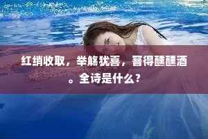 红绡收取，举觞犹喜，窨得醺醺酒。全诗是什么？