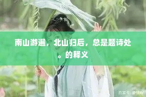 南山游遍，北山归后，总是题诗处。的释义