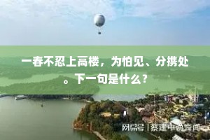一春不忍上高楼，为怕见、分携处。下一句是什么？