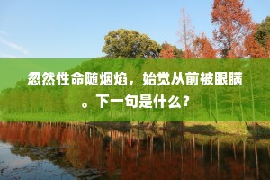忽然性命随烟焰，始觉从前被眼瞒。下一句是什么？