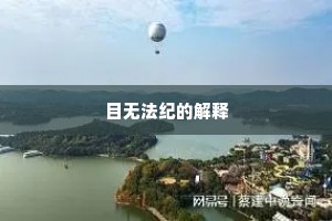 目无法纪的解释