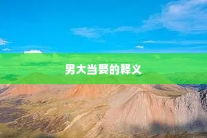 男大当娶的释义