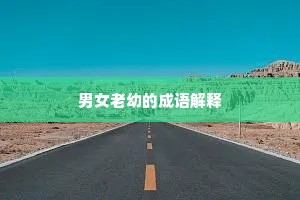 男女老幼的成语解释