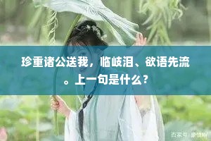 珍重诸公送我，临岐泪、欲语先流。上一句是什么？