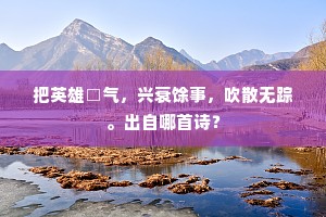 把英雄□气，兴衰馀事，吹散无踪。出自哪首诗？