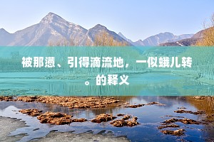 被那懑、引得滴流地，一似蛾儿转。的释义