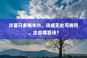 冷甚只多烧木叶，诗成无处写桃符。出自哪首诗？