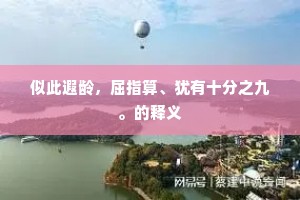 似此遐龄，屈指算、犹有十分之九。的释义