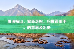 惠满梅山，宠新芝检，归展调羹手。的意思及出处