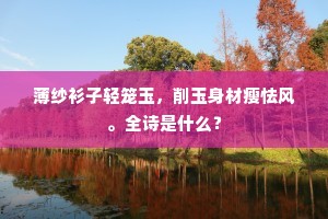 薄纱衫子轻笼玉，削玉身材瘦怯风。全诗是什么？