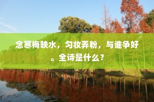 念寒梅映水，匀妆弄粉，与谁争好。全诗是什么？