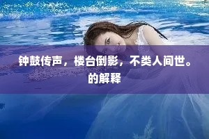 钟鼓传声，楼台倒影，不类人间世。的解释