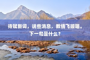 待赋新词，说些消息，教倩飞琼唱。下一句是什么？